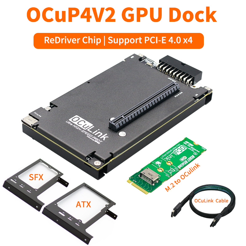 Oculink Gpu Dock Station - OCuP4V2 OCuLink GPU Dock com Chip