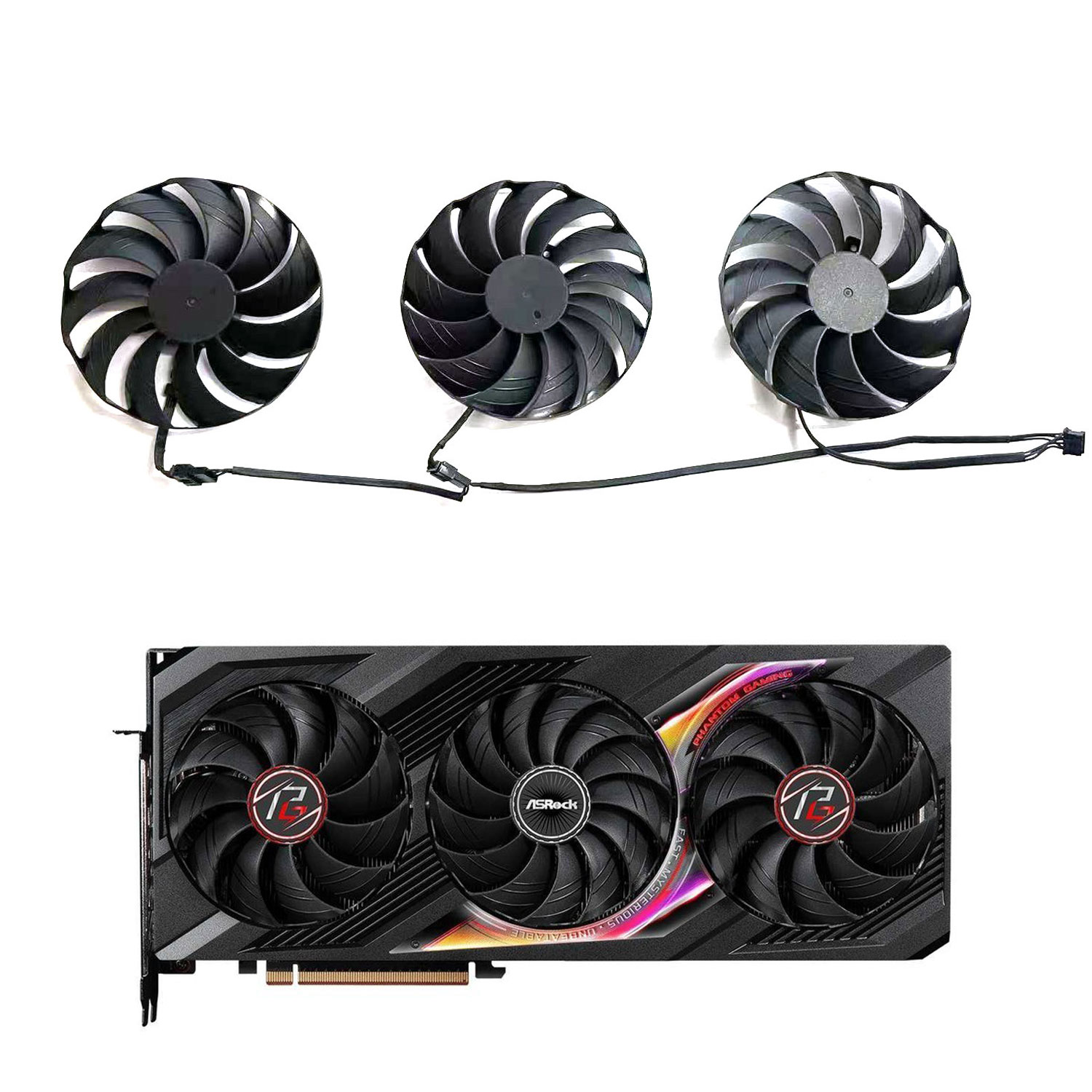 Rx 7800 Xt 16Gb - Ventoinha de Substituição para Placa Gráfica