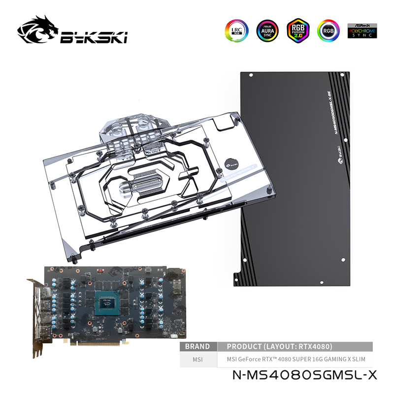 Rtx 4080 Water Cooling Block - Bykski bloco de água para msi