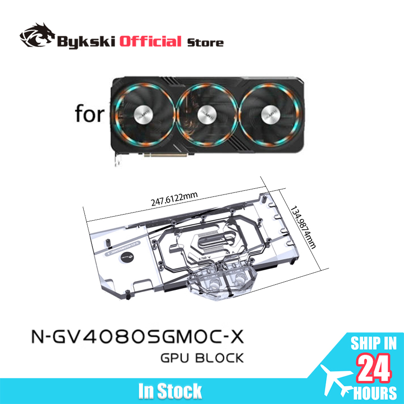 Rtx 4080 Water Cooling Block - Bloco de GPU Bykski para Placa