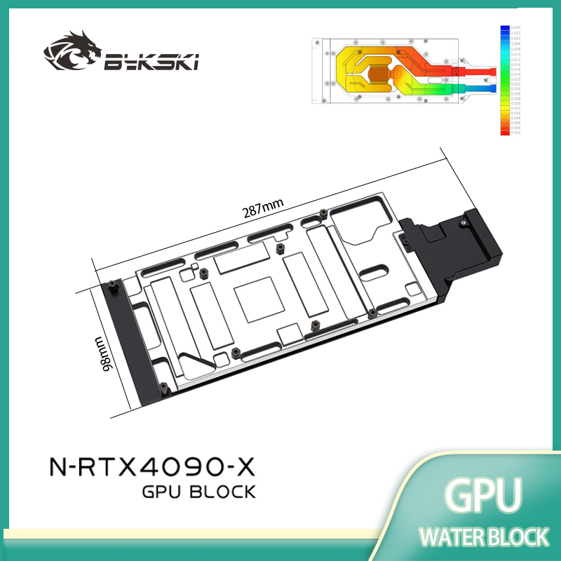Rtx 4090 Water Block Full Cover - Bykski N-RTX4090-X Bloco de Água para