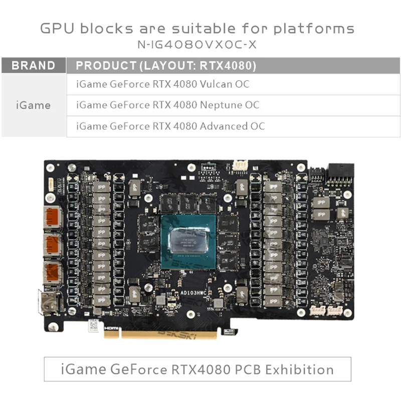 Bloco GPU Bykski N-IG4080VXOC- - Rtx 4080 Water Cooling Block avaliação e preço
